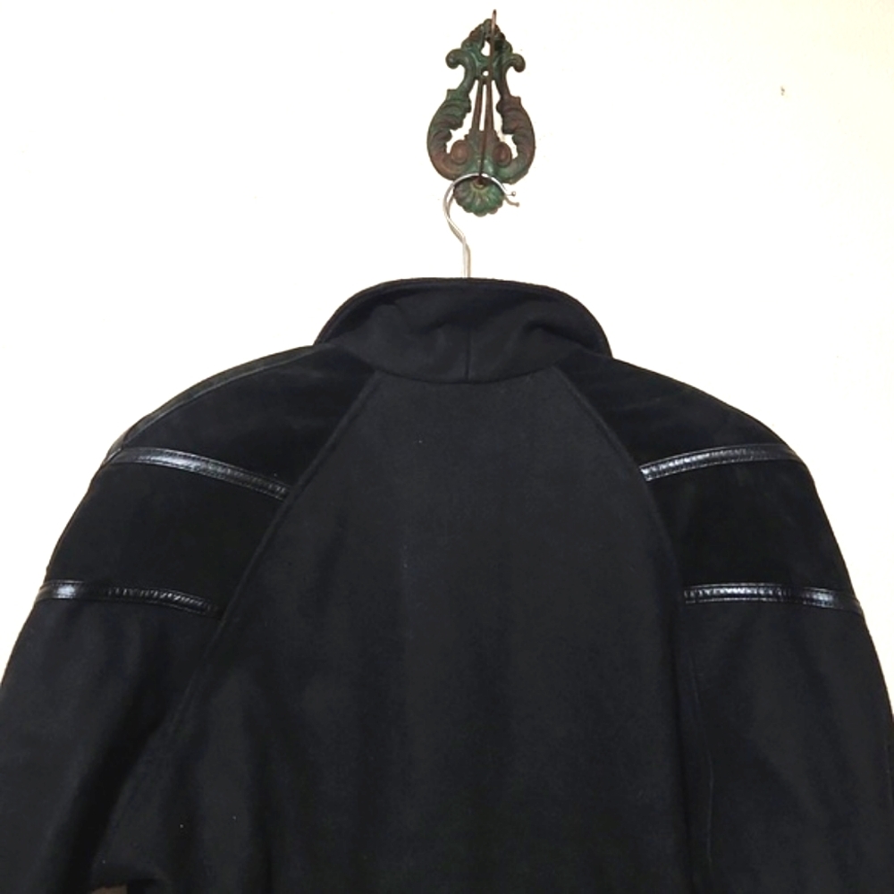 Braetan Vintage Union Made Double Breasted Cropped Jacket Suede Accents Size Med - Picture 7 of 15